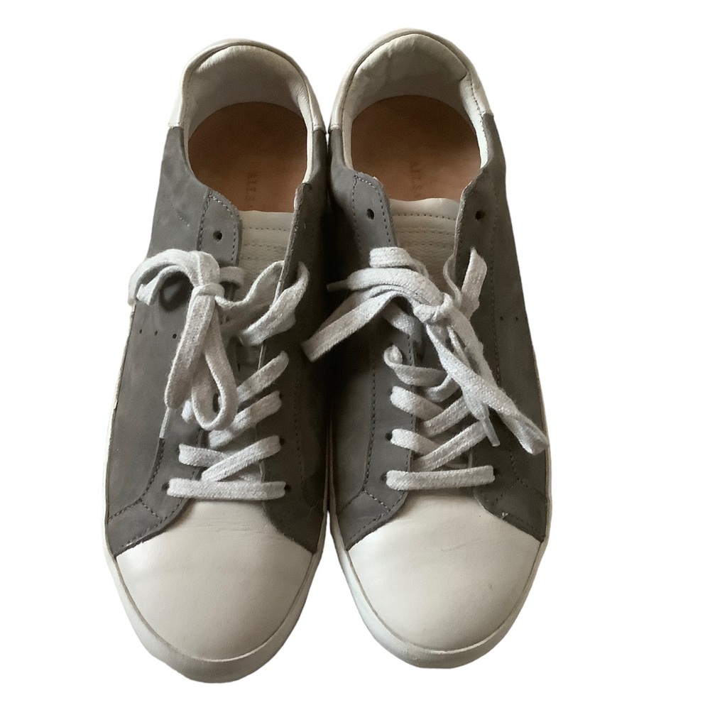 All Saint womens grey suede lace up sneakers size 7 women’s tennis casual shoes